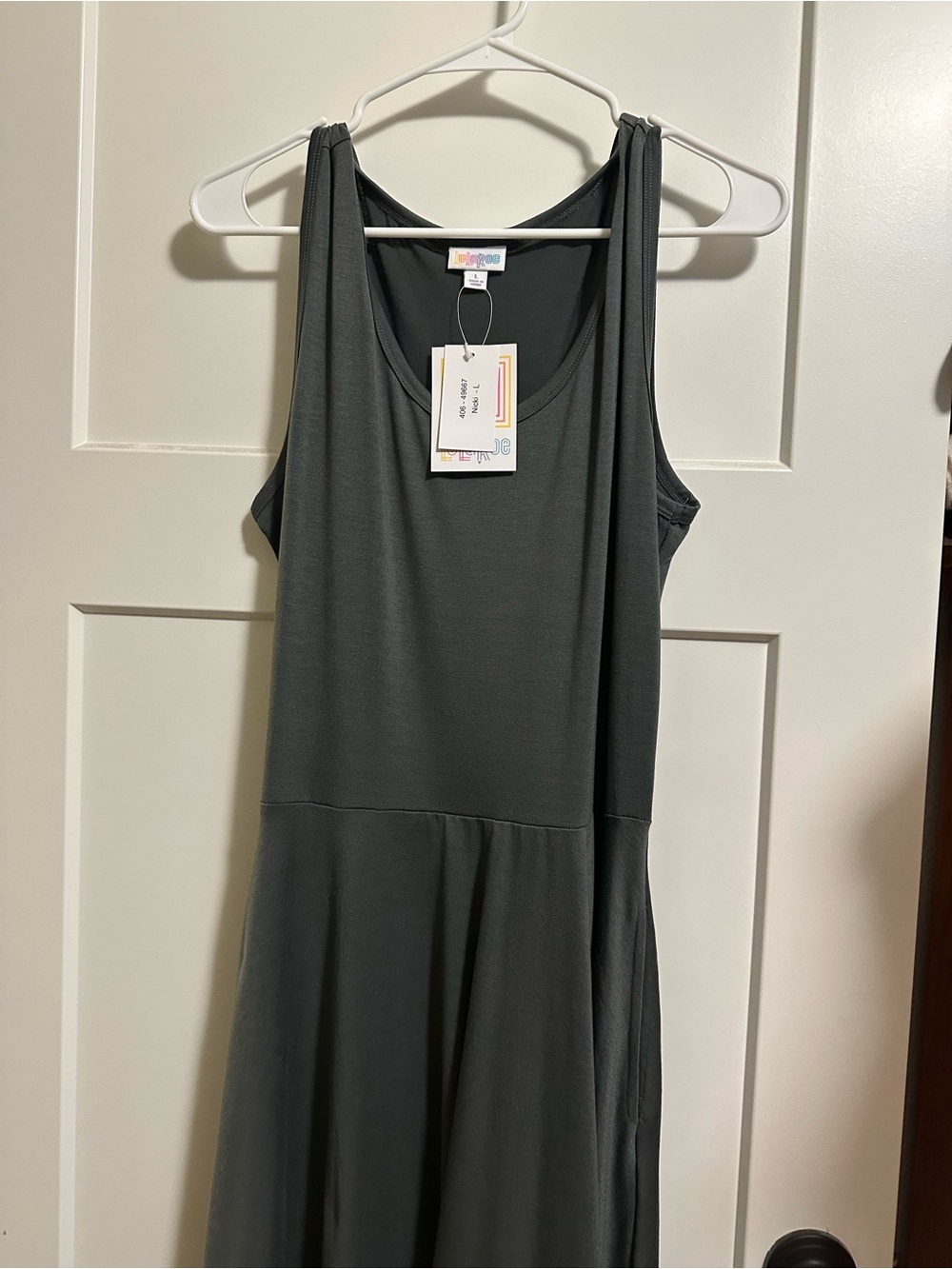 LuLaRoe Dark Gray Midi Dress